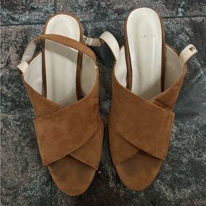Beige Suede H by Halston Sandals